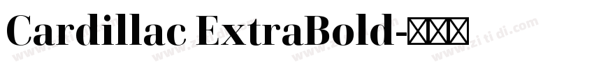 Cardillac ExtraBold字体转换